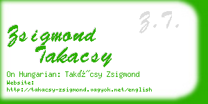 zsigmond takacsy business card